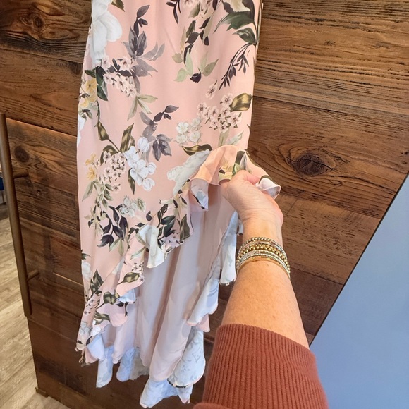 Amanda Uprichard Strapless Floral Peach High-Low Dress NWOT - Picture 9 of 15